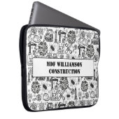 Schwarzweiß-Architekturbauingenieur Laptopschutzhülle (Vorne Rechts)