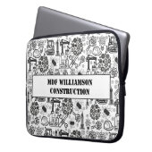 Schwarzweiß-Architekturbauingenieur Laptopschutzhülle (Vorderseite Links)