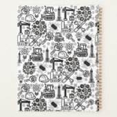 Schwarzweiß-Architekturbauingenieur Planer (Rückseite)