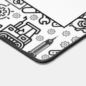 Schwarzweiß-Architekturbauingenieur Schreibtischunterlage (Ecke)