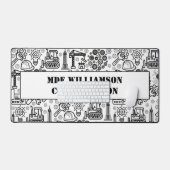 Schwarzweiß-Architekturbauingenieur Schreibtischunterlage (Tastatur & Maus)