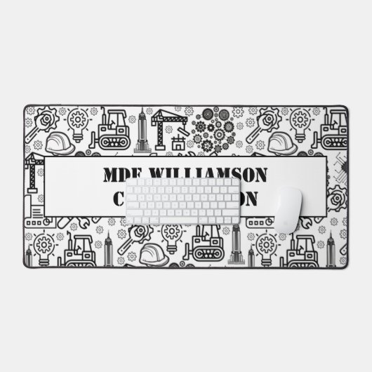 Schwarzweiß-Architekturbauingenieur Schreibtischunterlage (Tastatur & Maus)