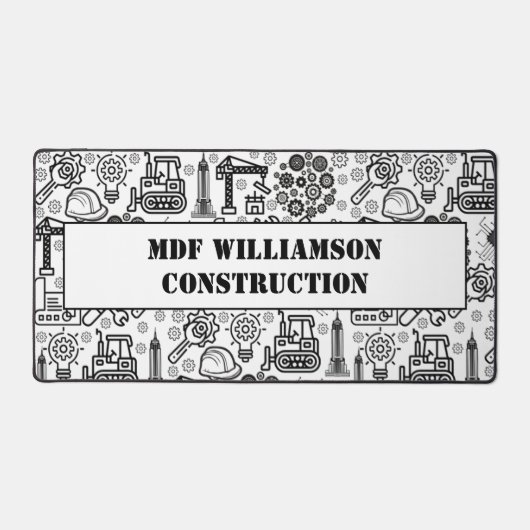 Schwarzweiß-Architekturbauingenieur Schreibtischunterlage (Vorderseite)