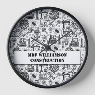 Schwarzweiß-Architekturbauingenieur Uhr