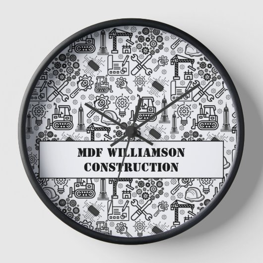 Schwarzweiß-Architekturbauingenieur Uhr (Vorderseite)