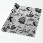 Schwarzweiss-Atommuster-Packpapier Geschenkpapier (Ungerollt)