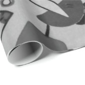 Schwarzweiss-Atommuster-Packpapier Geschenkpapier (Rolleneckpunkt)