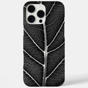 Schwarzweiß-Aufnahme eines leuchtenden Blattes in iPhone 16 Pro Max Hülle