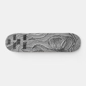 Schwarzweiss-aufwerfendame der abstrakten Kunst Skateboard (Horizontal)