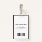 Schwarzweiß Ausweis (Rückseite mit Klammer)