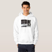 Schwarzweiss-Auto Hoodie (Vorne ganz)