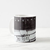 Schwarzweiss-Auto Kaffeetasse (Vorderseite Links)