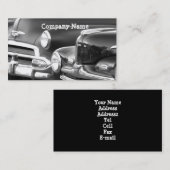 Schwarzweiss-Auto-Visitenkarten Visitenkarte (Vorne/Hinten)