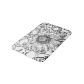 Schwarzweiss Badematte (Schrägansicht)