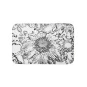 Schwarzweiss Badematte (Vorderseite)