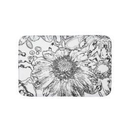 Schwarzweiss Badematte