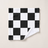 Schwarzweiß Badhandtuch Set (Waschlappen)