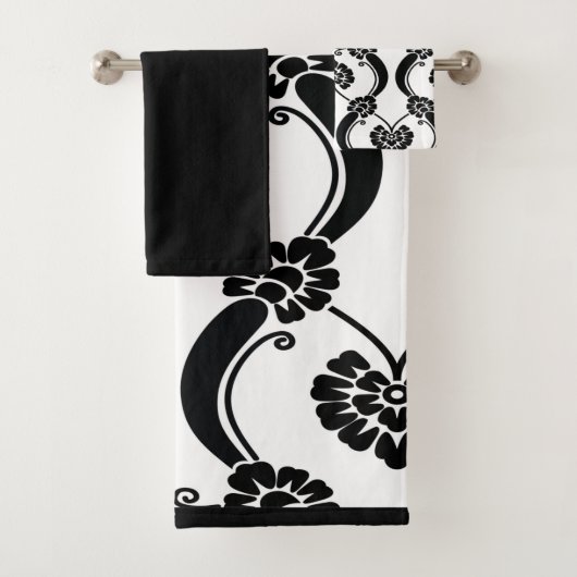 Schwarzweiss Badhandtuch Set (Insitu)