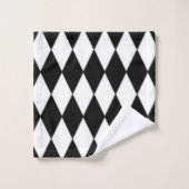 Schwarzweiß Badhandtuch Set (Waschlappen)