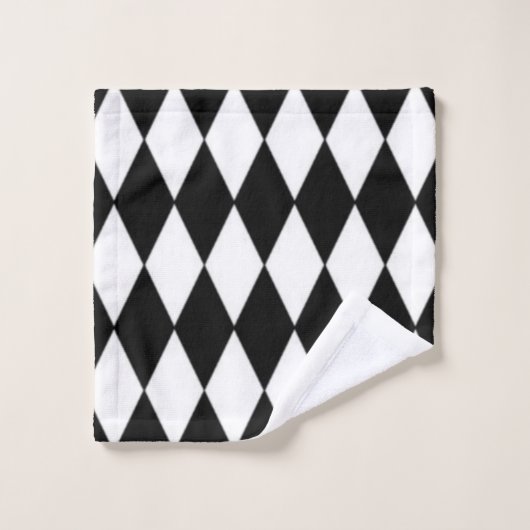 Schwarzweiß Badhandtuch Set (Waschlappen)