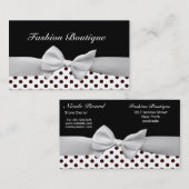 Schwarzweiss-Band und Tupfen Visitenkarte (Vorne/Hinten)