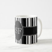 Schwarzweiss-Bar-Code Kaffeetasse (VorderseiteRechts)
