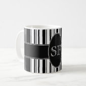 Schwarzweiss-Bar-Code Kaffeetasse (Vorderseite Links)