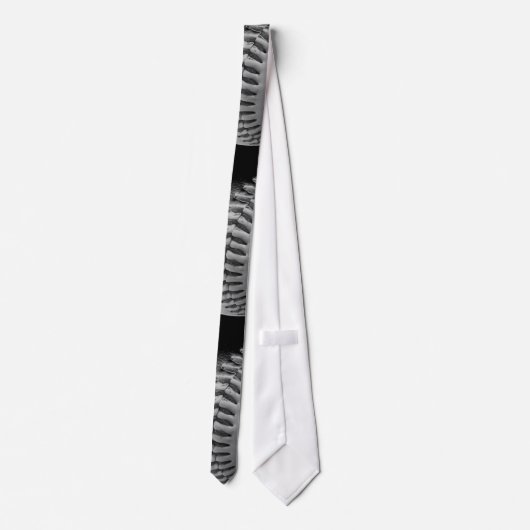 Schwarzweiss-Baseball-Stiche Krawatte (Rückseite)