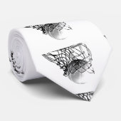 Schwarzweiß-Basketball nach Maß Krawatte (Gerollt)