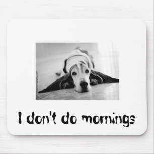 Schwarzweiss-Basset Hound Mousepad