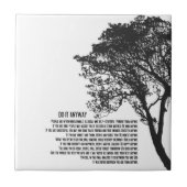 Schwarzweiss-Baum tun es irgendwie Fliese (Vorderseite)