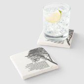 Schwarzweiss-Baum tun es irgendwie Steinuntersetzer (Seitenansicht)