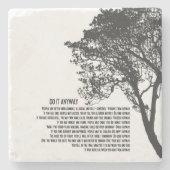 Schwarzweiss-Baum tun es irgendwie Steinuntersetzer (Vorderseite)