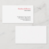 Schwarzweiß Berufliche einfache Visitenkarte (Vorne/Hinten)