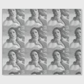 Schwarzweiss - Birh von Venus, Göttin Geschenkpapier (Flach)