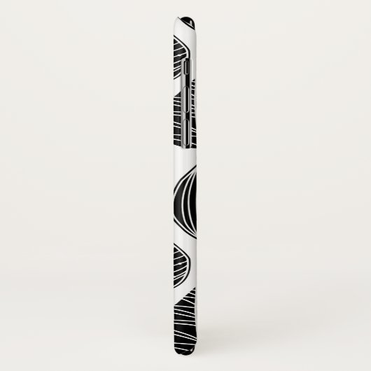 Schwarzweiß-Blätter - Muster und Name Case-Mate iPhone Hülle (Hinten/Links)