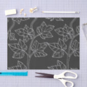 Schwarzweiss-Blätter-Seidenpapier Seidenpapier (Handwerk)