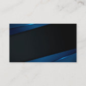 Schwarzweiß-Blau-kundenspezifisch Beruflich Visitenkarte (Rückseite)