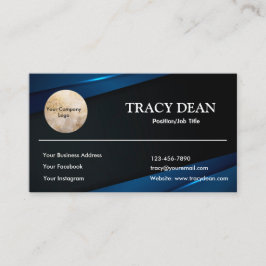 Schwarzweiß-Blau-kundenspezifisch Beruflich Visitenkarte