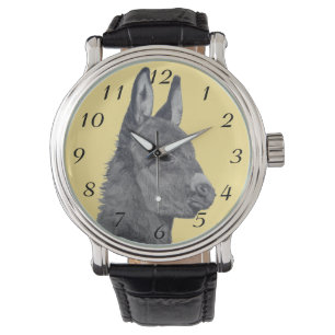 Schwarzweiss-Bleistiftzeichnen des niedlichen Armbanduhr