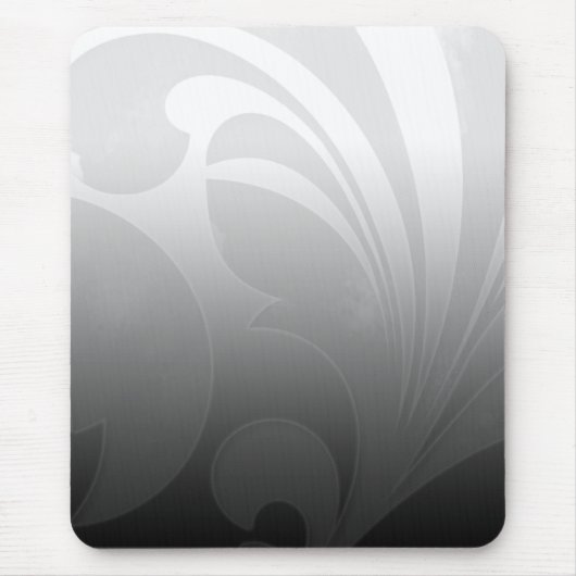 Schwarzweiss blühen Sie Mousepad (Vorne)