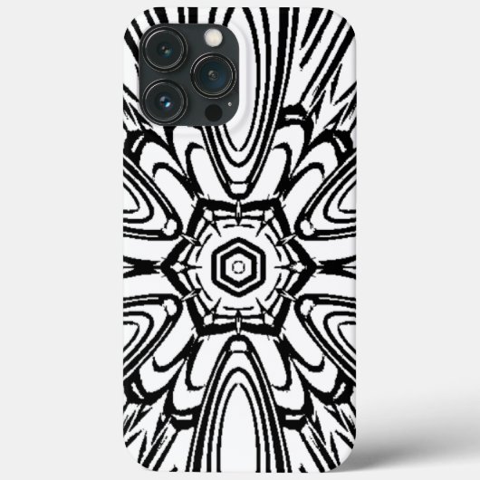 Schwarzweiß-Blume Case-Mate iPhone Hülle (Rückseite)
