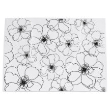 Schwarzweiß-Blume-Geschenktasche