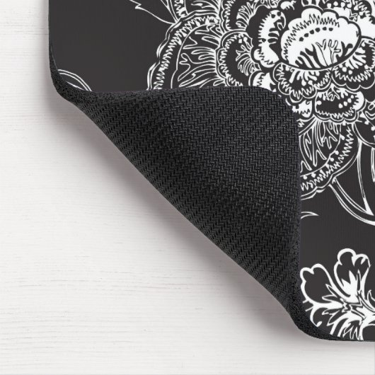 Schwarzweiss-Blume Mousepad (Ecke)