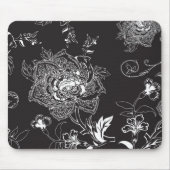 Schwarzweiss-Blume Mousepad (Vorne)
