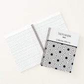 Schwarzweiß-Blume-Notebook Notizblock (Innenseite)