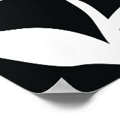 Schwarzweiß-Blume Poster (Ecke)