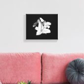 Schwarzweiß-Blume-StretchCanvas Leinwanddruck (Insitu (Wohnzimmer))