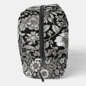 Schwarzweiß-Blume und Blätter Waschbeutel (Rechts)