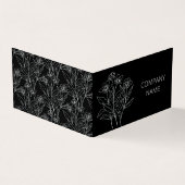 Schwarzweiß-Blume Visitenkarten (Vorderseite)